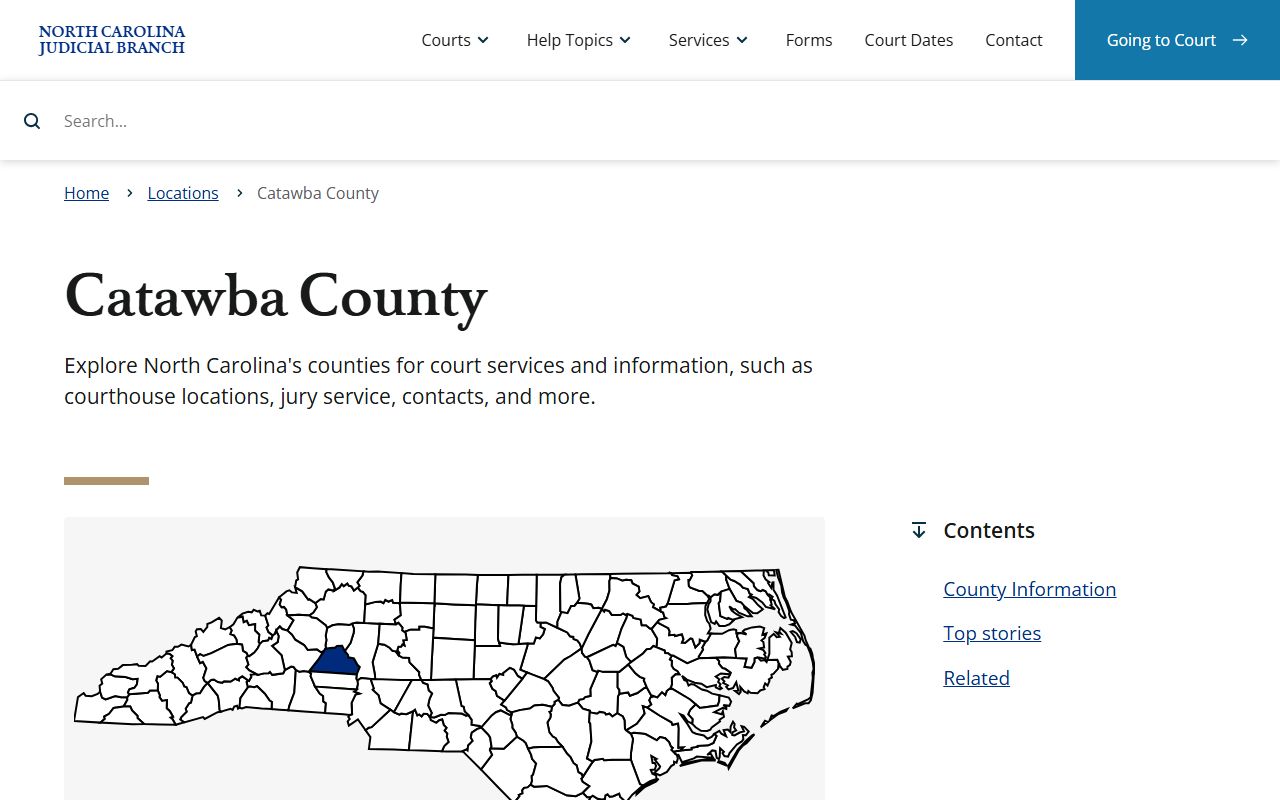 Catawba County Clerk of Superior Court website for surplus funds and unclaimed money