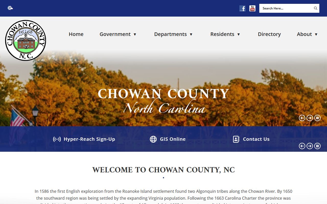 Chowan County government website for property records and unclaimed money research