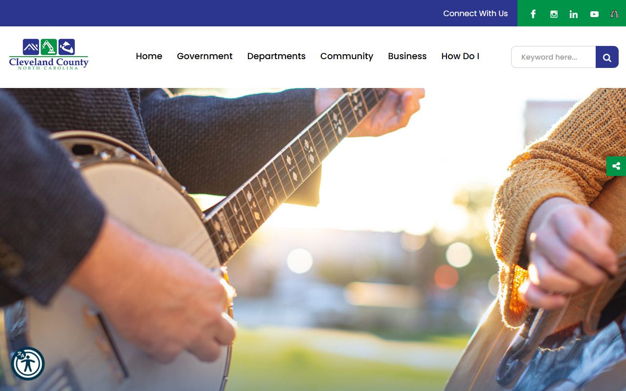 Cleveland County government website for property records and unclaimed money claims