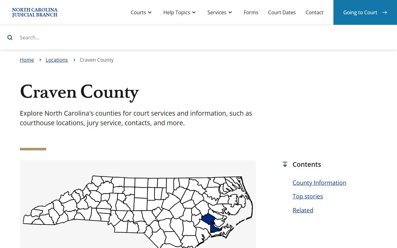 Craven County Clerk of Superior Court website for surplus funds and unclaimed money