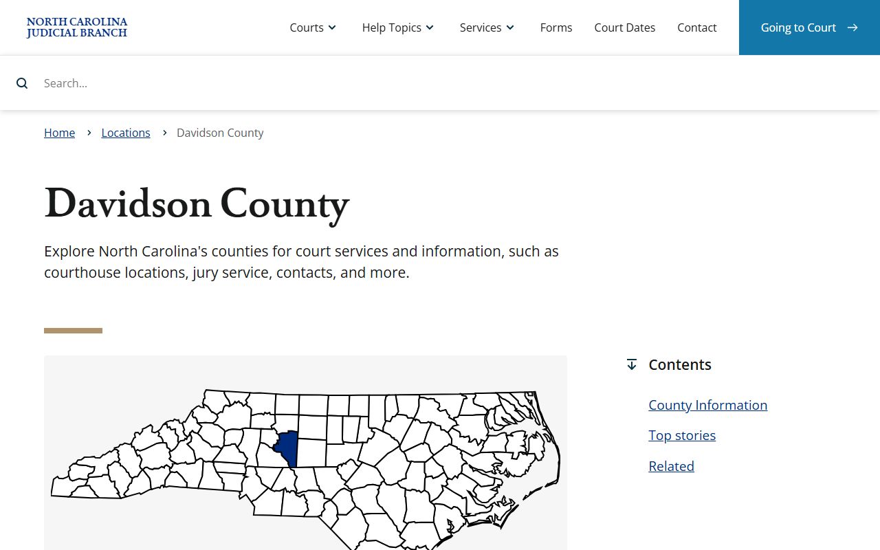 Davidson County Clerk of Superior Court website for surplus funds and unclaimed money