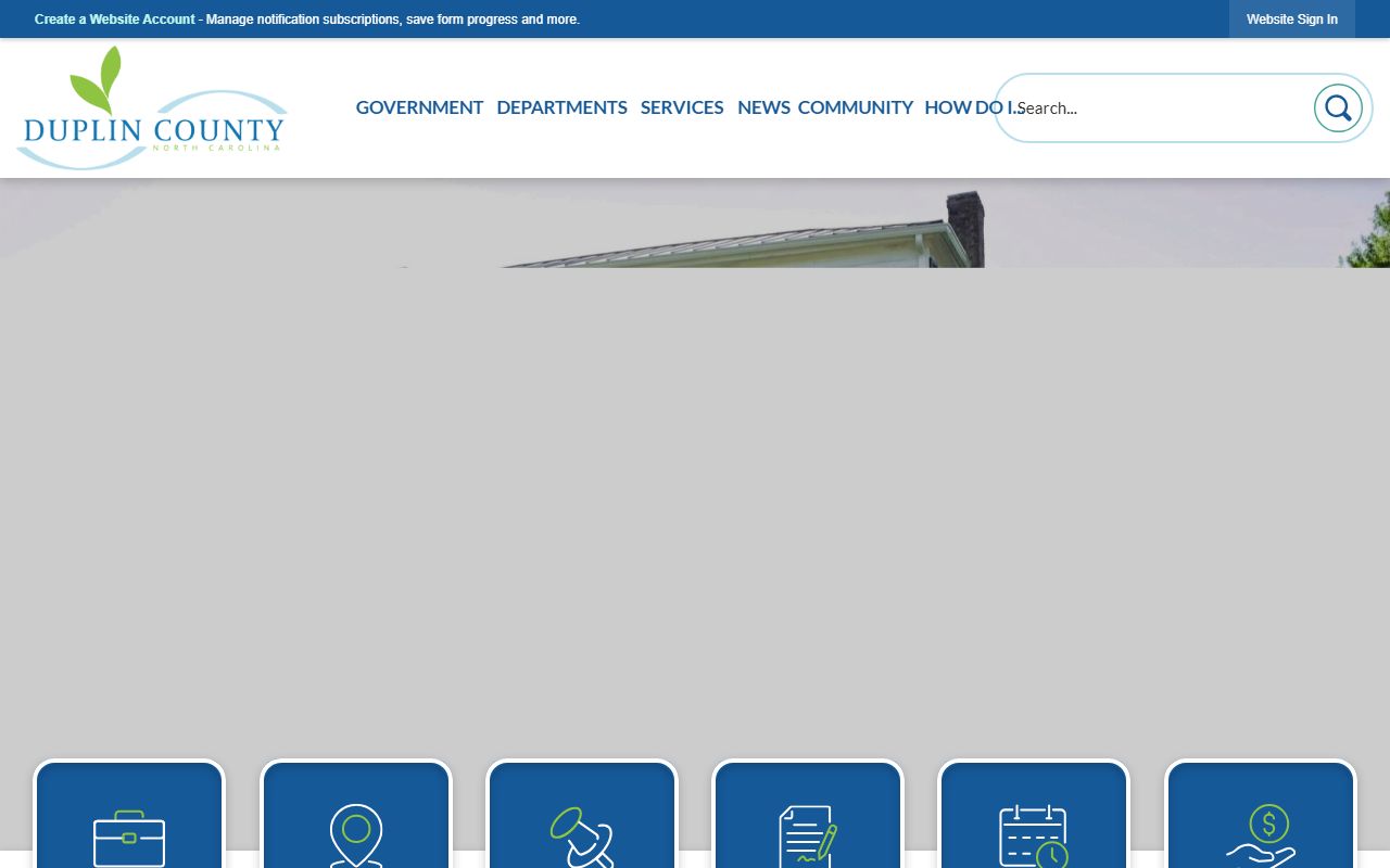 Duplin County government website for public records and unclaimed money resources