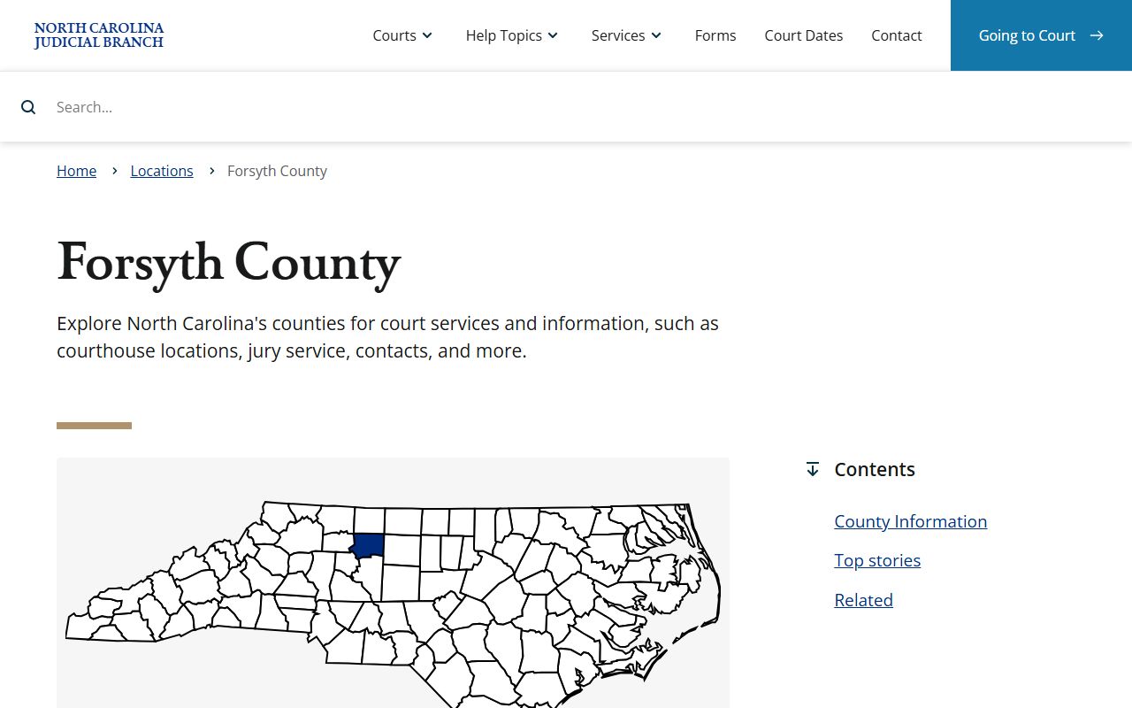 Forsyth County Clerk of Superior Court website for unclaimed money and surplus funds