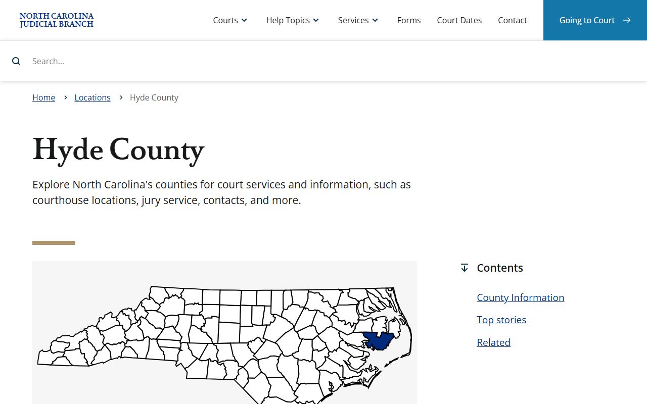 Hyde County Clerk of Superior Court website for surplus funds and unclaimed money