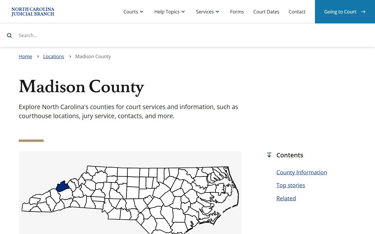 Madison County Clerk of Superior Court website for unclaimed money and surplus funds