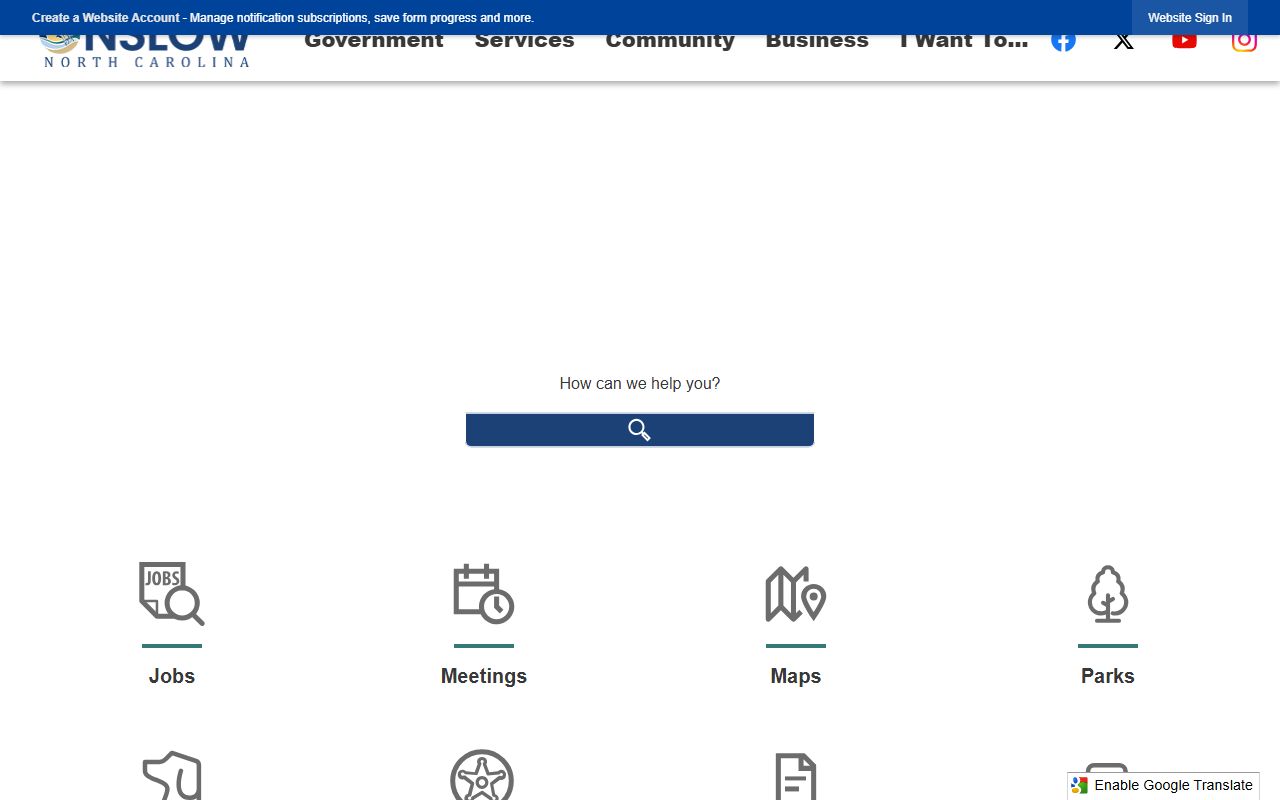 Onslow County government website for property records and unclaimed money research