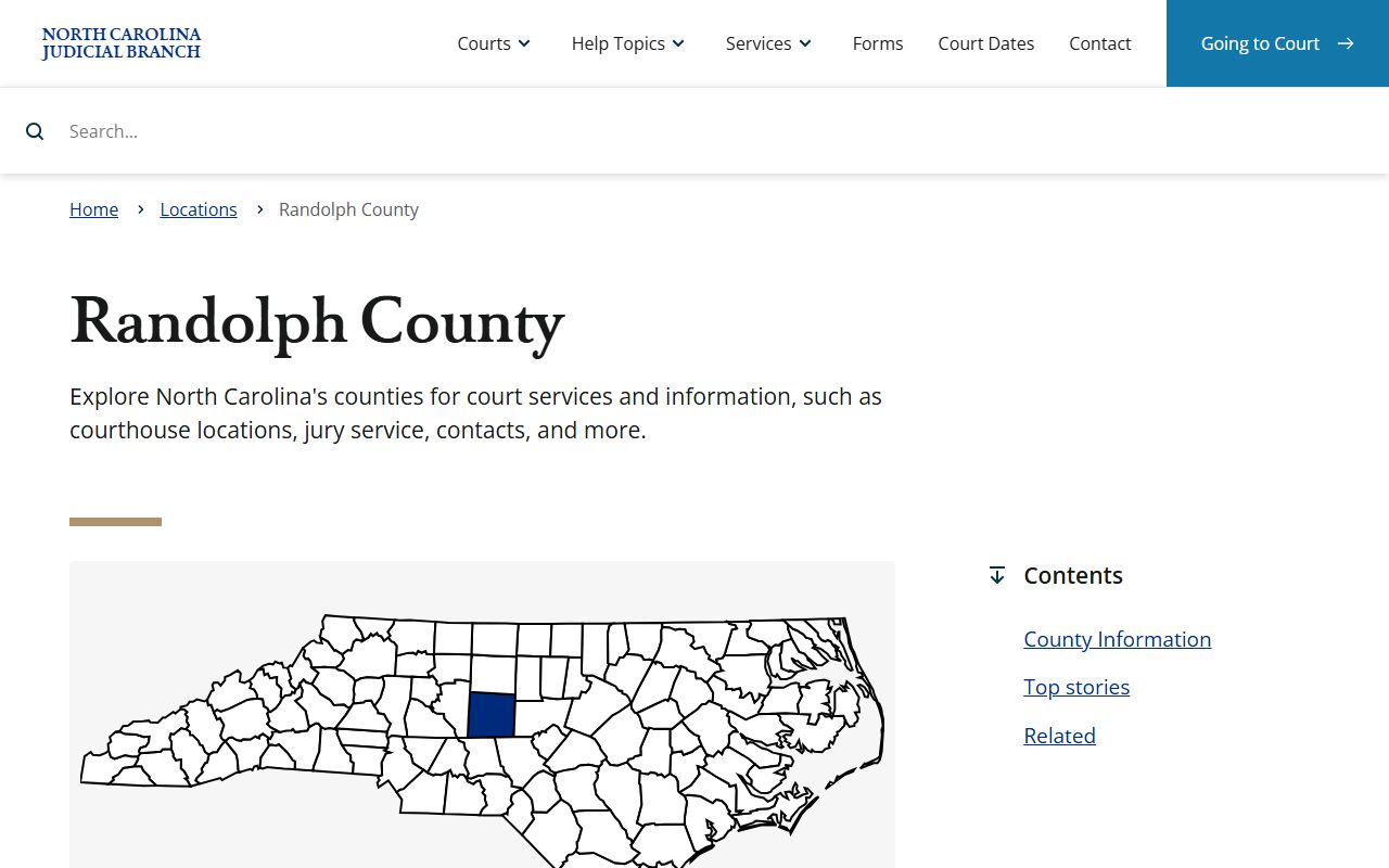 Randolph County Clerk of Superior Court website for surplus funds and unclaimed money
