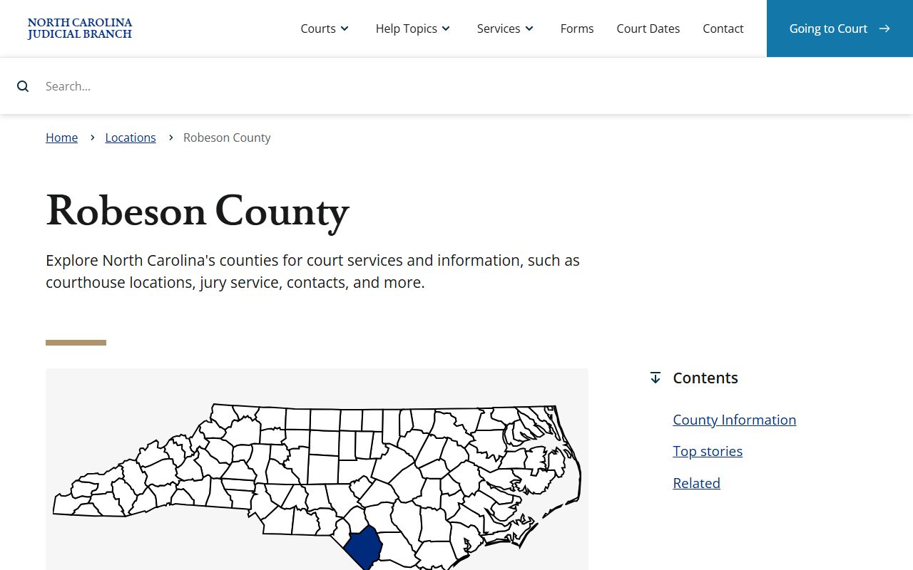 Robeson County Clerk of Superior Court website for surplus funds and unclaimed money