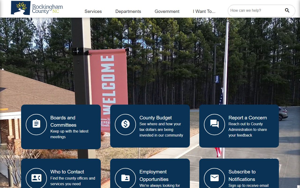 Rockingham County government website for property records and unclaimed money research