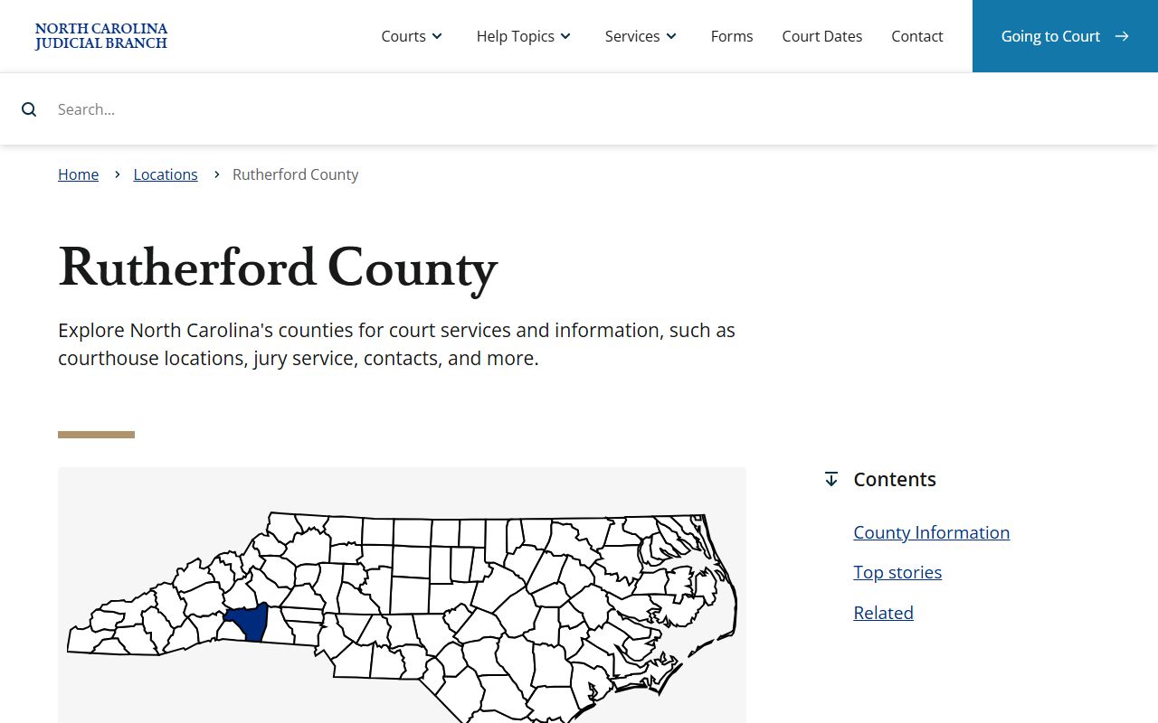 Rutherford County Clerk of Superior Court website for surplus funds and unclaimed money