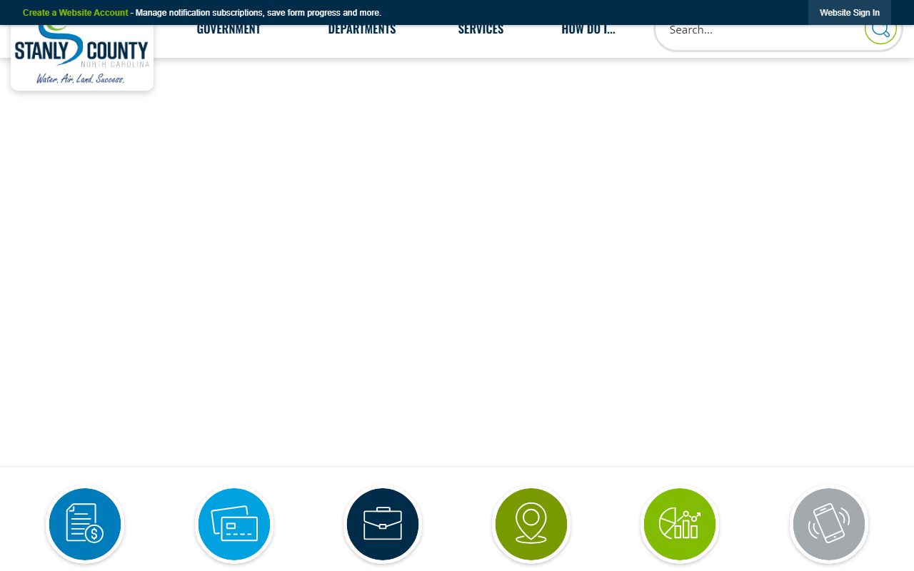 Stanly County government website for property records and unclaimed money research