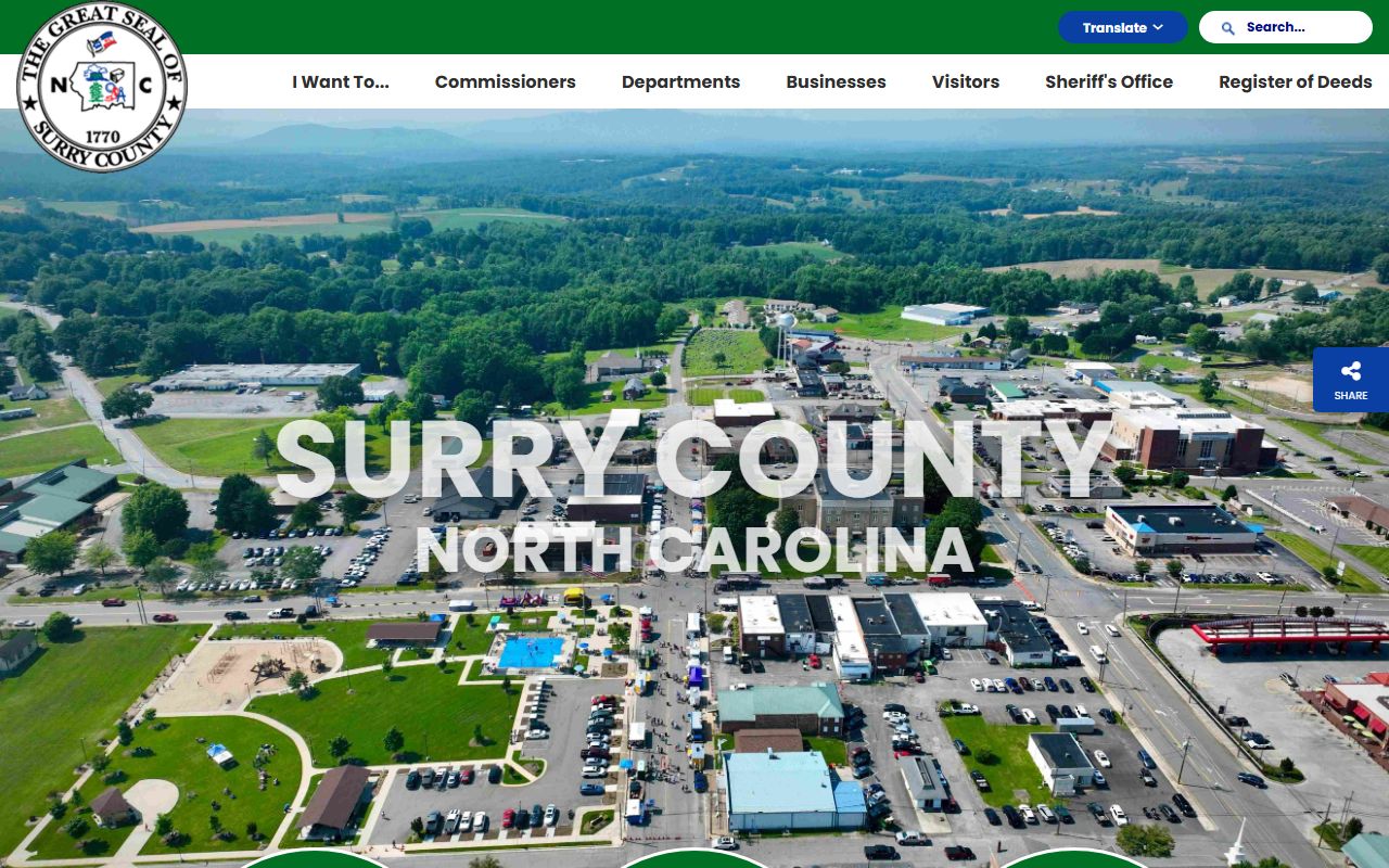 Surry County government website for property records and unclaimed money research