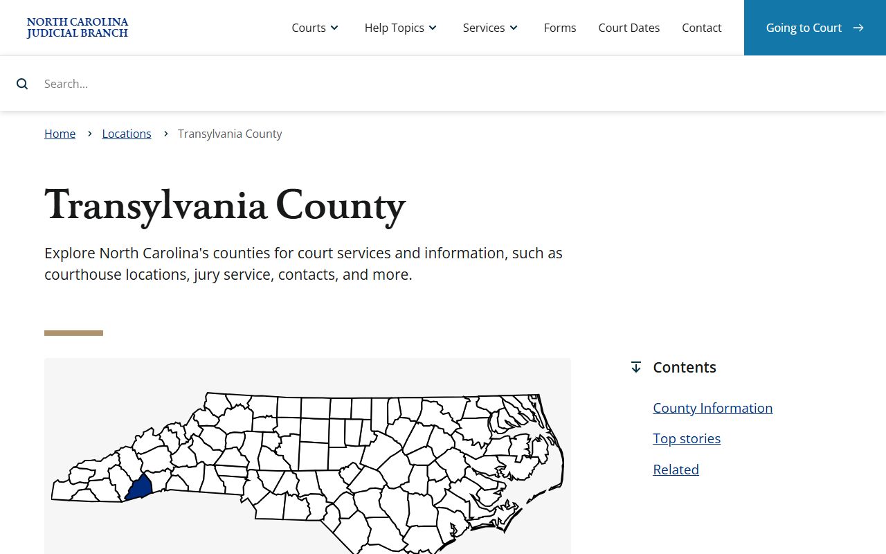Transylvania County Clerk of Superior Court website for surplus funds and unclaimed money