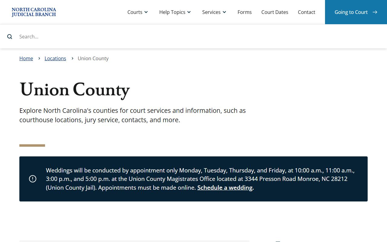 Union County Clerk of Superior Court website for surplus funds and unclaimed money