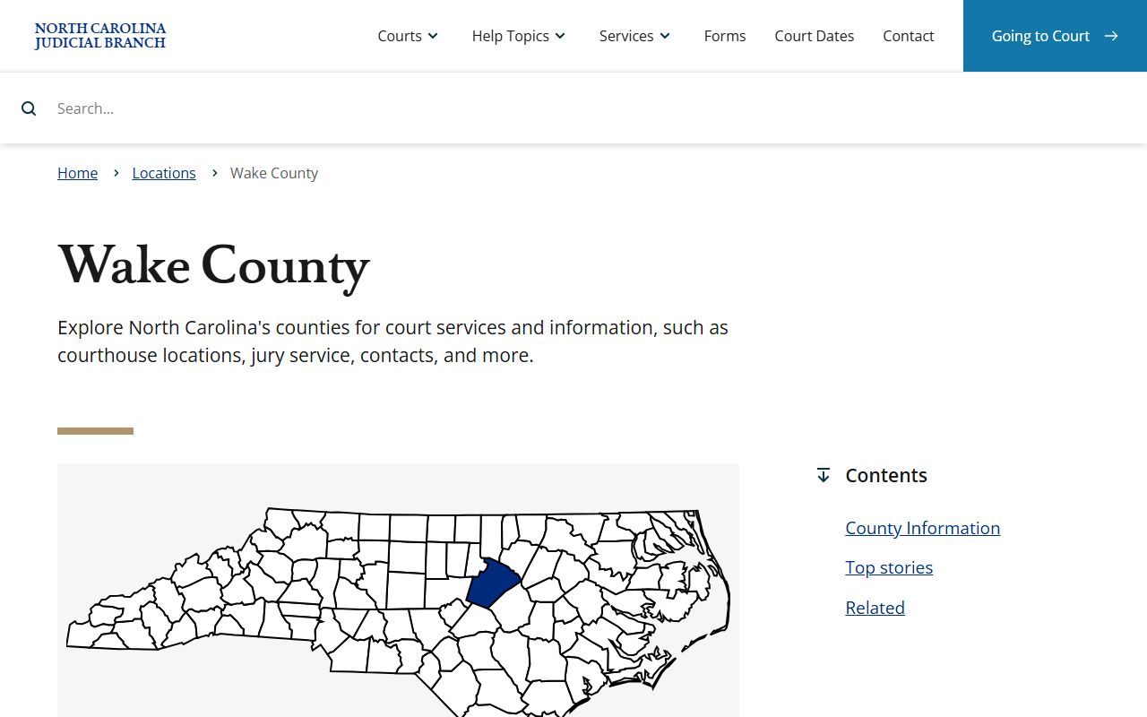Wake County Clerk of Superior Court website for unclaimed money and surplus funds