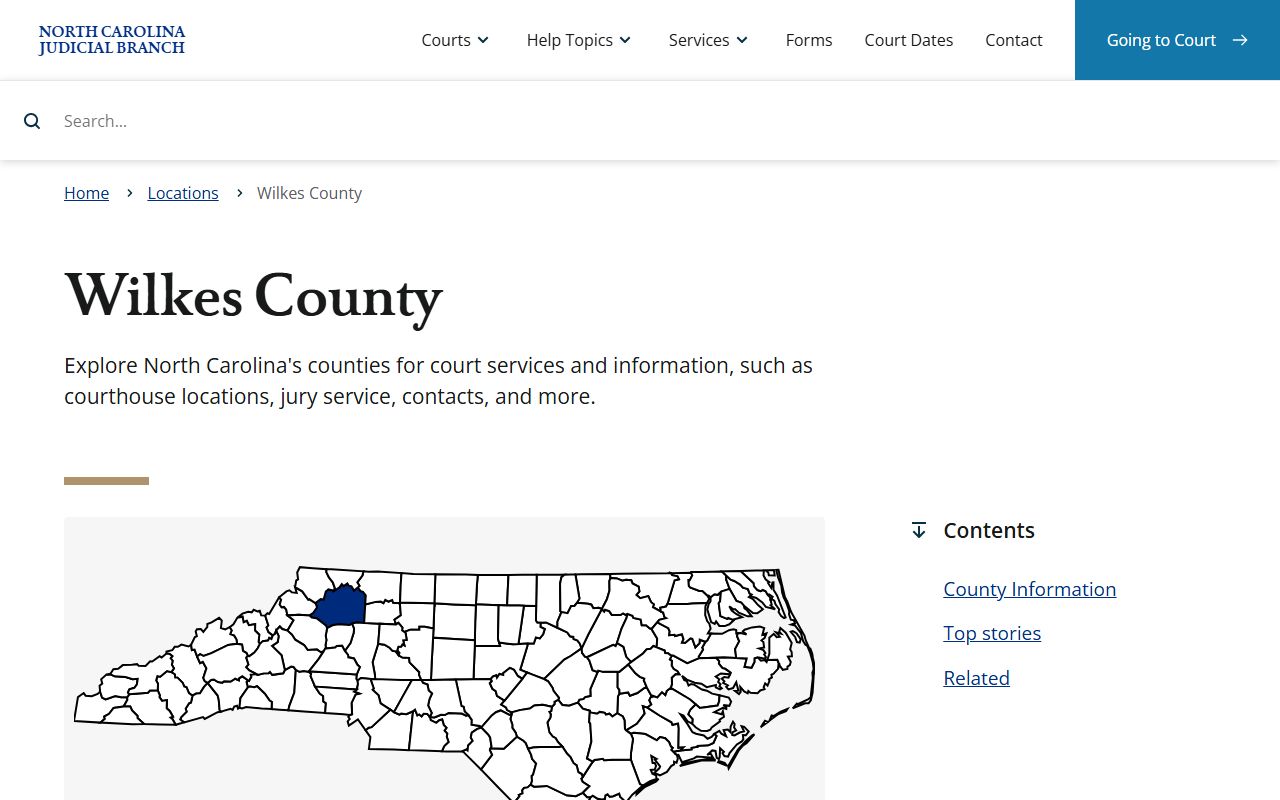 Wilkes County Clerk of Superior Court website for unclaimed money and surplus funds